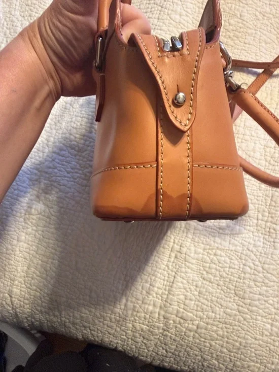 Dooney & Bourke Tan Leather Satchel - Picture 5 of 8